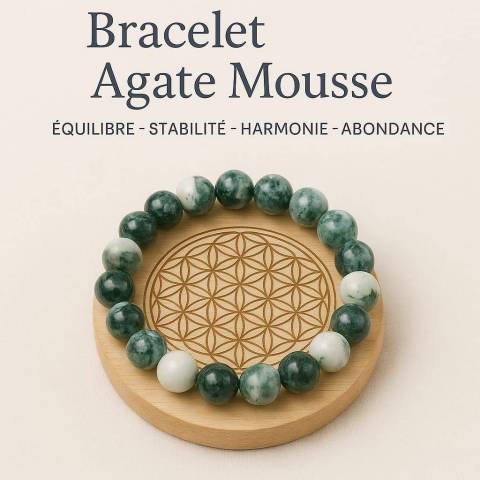 Bracelet en Agate Mousse