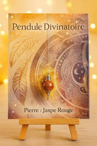 Pendule Divinatoire en Jaspe Rouge