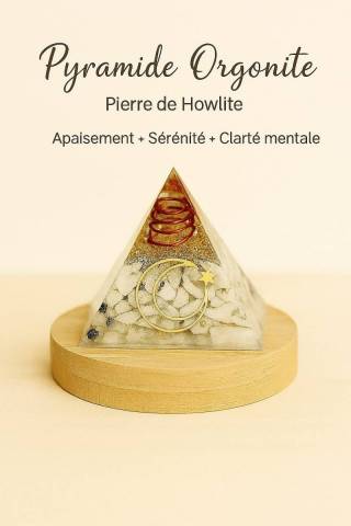 Pyramide Orgonite en Howlite