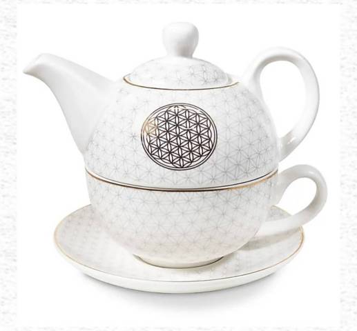 Tasse et Thire porcelaine 2 en 1 en porcelaine 