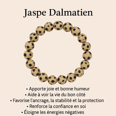 Bracelet Jaspe Dalmatien 