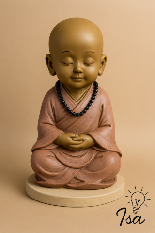 Statuette bouddhiste mditant 
