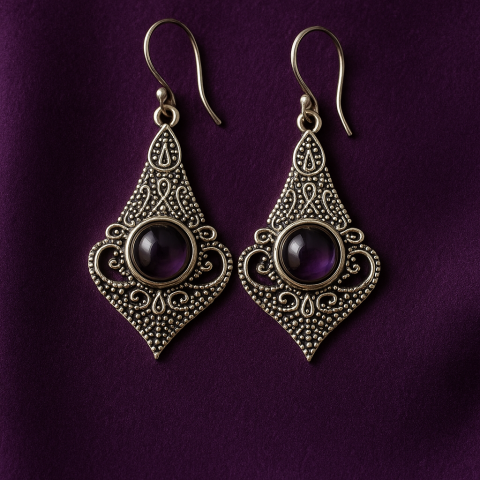 Boucles d'oreilles en Amthyste 