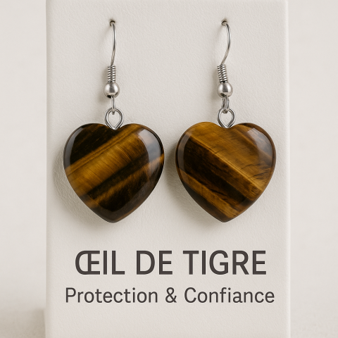 Boucles d'oreilles il de tigre