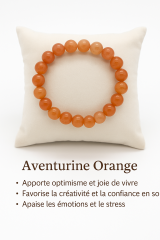 Bracelet en Aventurine orange