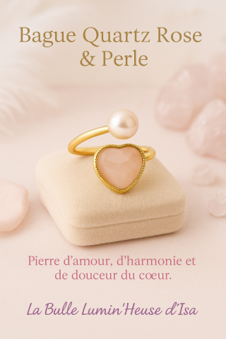 Bague quartz rose