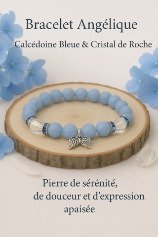 Bracelet anglite cristal de roche 