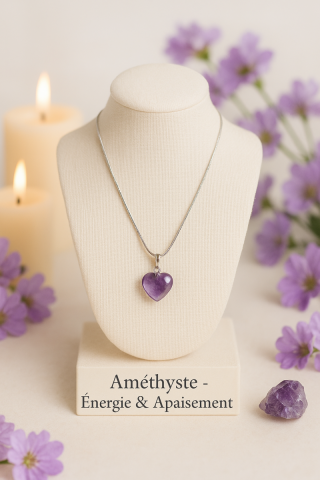 Collier Cur en Amthyste 