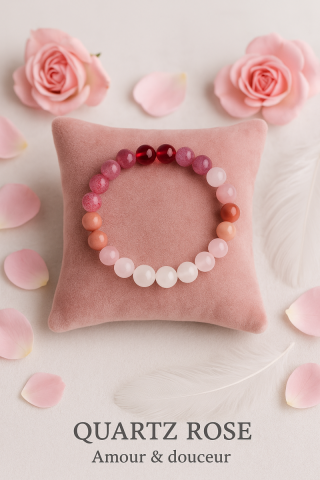 Bracelet quartz rose