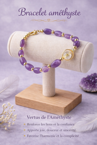 Bracelet �l�gant en Am�thyste 