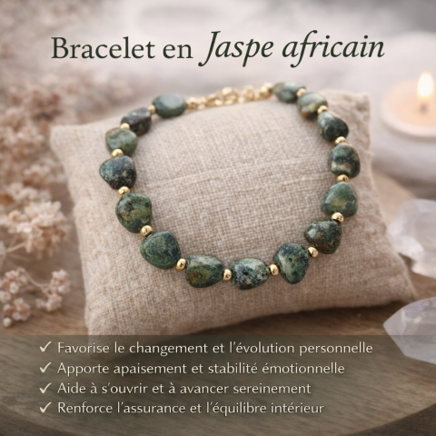 Bracelet jaspe africain 